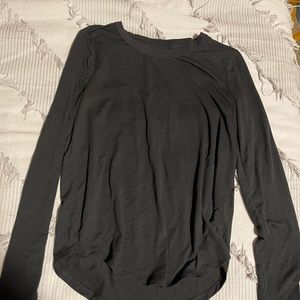 Black long-sleeved top